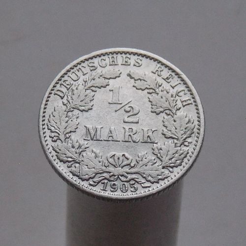 Германия 1/2 марки 1905 E