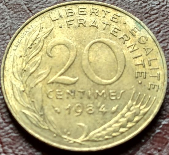 Франция 20 сантимов, 1984    ( 1-11-6 )