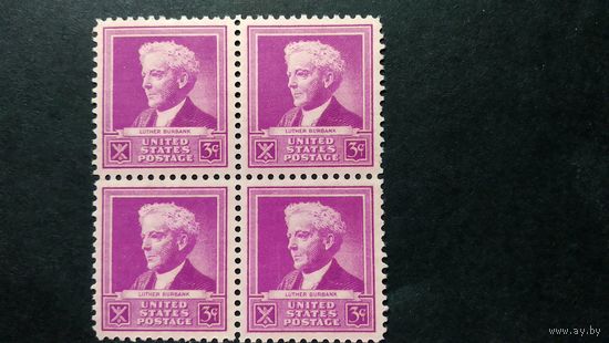 США\а110\1940 Ми 472.Лютер Бербанк. Ботаник. Флора  MNH