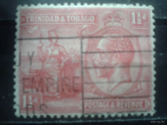 Тринидад и Тобаго 1922 Король Георг 5 1 1/2р