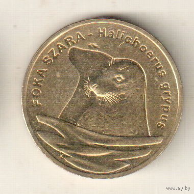 Польша 2 злотый 2007 Длинномордый тюлень