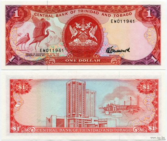 Тринидад и Тобаго. 1 доллар (образца 1985 года, P36c, UNC)