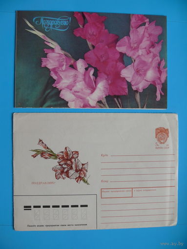 Комплект, Круцко Б.(фото), Ветцо Н.(оформление), Поздравляю! 1990; открытка - двойная, чистая.