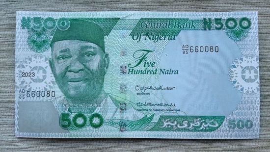 Werty71 Нигерия 500 найра 2023 UNC банкнота