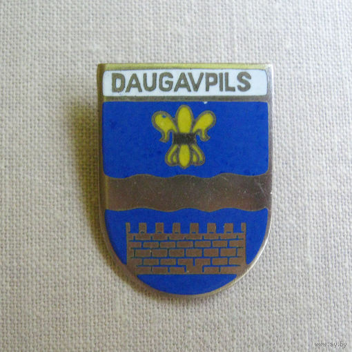 24WCK Значок Даугавпилс Daugavpils Латвия Прибалтика СССР Тяжелый Выпуск 1980-е