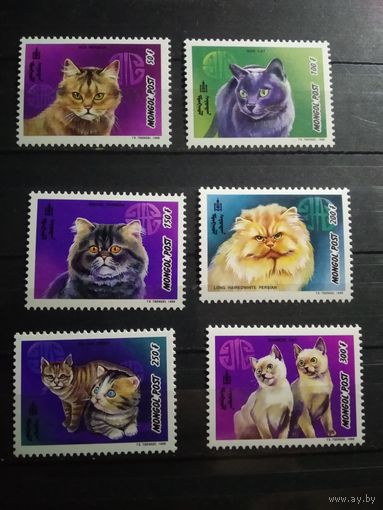 Монголия 1997 г. Кошки.