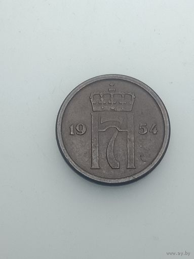 Норвегия 1 эре 1954 года .