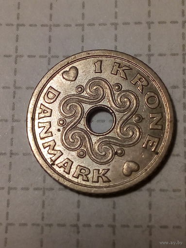 1 крона Дания 1992 год