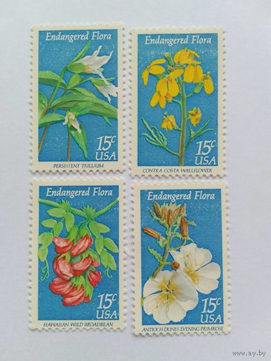 Марки  США  Цветы  4  шт. - 2,00 руб
