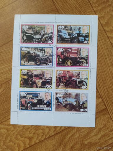 Швеция малый лист 1979 г. Автомобили.