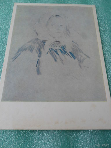 Открытка Малявин Ф.А. (1869-1941). Крестьянская девушка. Рязанский областной художественный музей