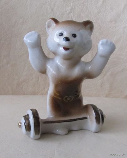 Все лоты с рубля.Олимпийский мишка штангист,Полоннский ЗХК,Полонне,СССР