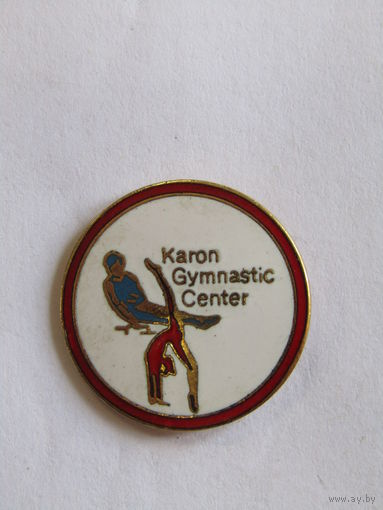 Значок. Знак. "Центр гимнастики Carron Gymnastics Каррона". "Великобритания". "Гимнастика". "Спорт". м