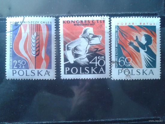 Польша 1957 Конгресс пожарников, полная серия
