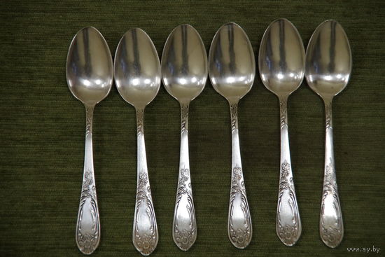 Ложки мельхиоровые, чайные   6 шт  ( 14 см )