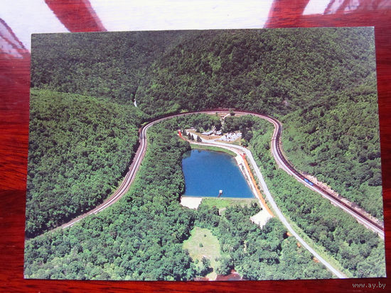 С005-3005 Открытка Horseshoe Curve Altoona, PA США 2000 Подписана
