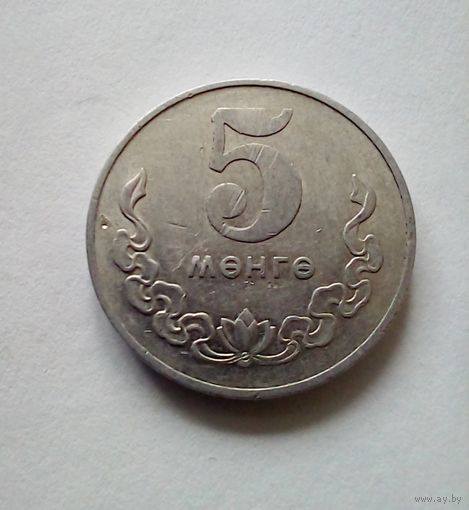 Монголия 5 менге 1977 г