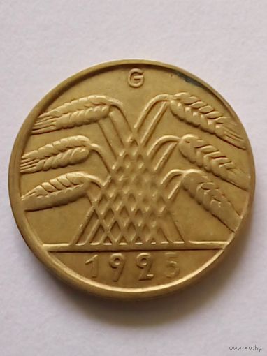 Германия 10 рейхспфеннигов 1925G,отличная.