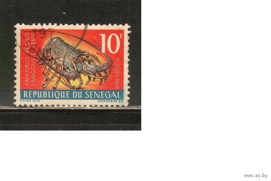Сенегал-1968(Мих.374) , гаш.   ,  Морская фауна, Раки