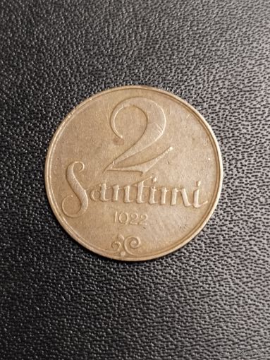 2 сантима 1922 . Хорошее состояние! С 1 рубля