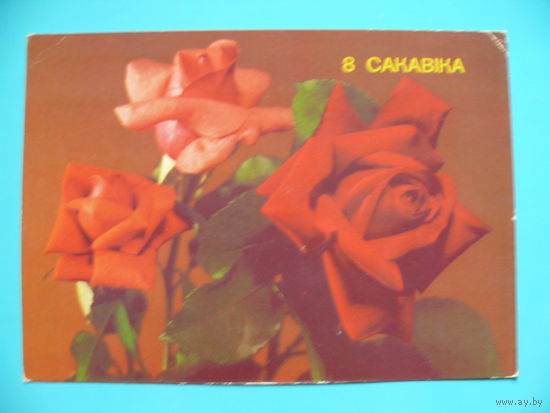 Круцко Б., 8 Марта (на белорусском языке), 1989, подписана.