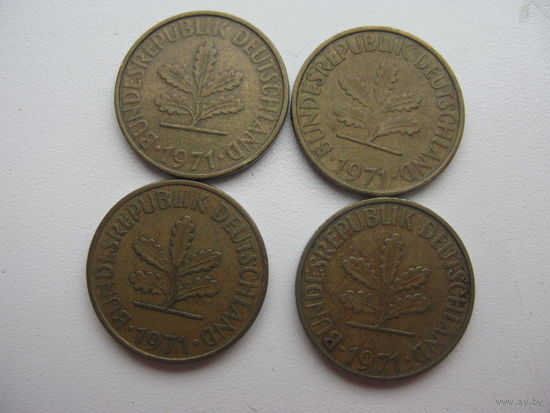 10 пфеннигов 1971 D. F. G. J.