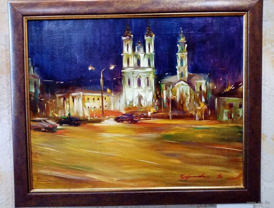 "Огни ночного города", Царикович Вл. 40х50см, 2016г. холст масло
