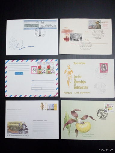 Лот конвертов, почтовых карточек разных