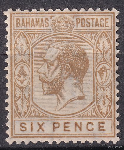 4.BrK. Великобритания. Колонии. Багамские острова. Георг V. Стандарт. 1922 г. 6p. Mi.#82.