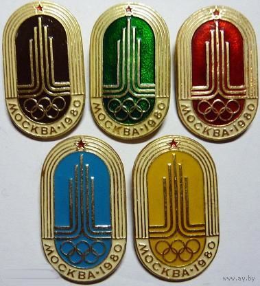 Значки эмблема Олимпиада 80