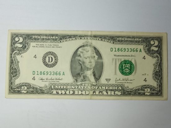 2 доллара США 2003 года . D . Кливленд .