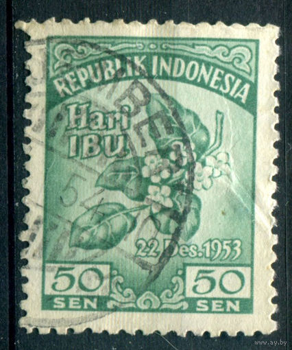Индонезия - 1953г. - день матери - 1 марка - полная серия, гашёная [Mi 119]. #4-W2-125-A-1