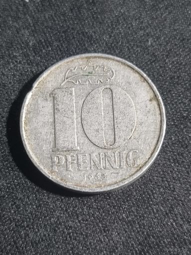 ГДР 10 пфеннигов 1968