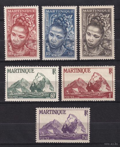 45.FrK. Франция. Заморский департамент Мартиника. Местные мотивы. 1947 г. Mi.##239-244.
