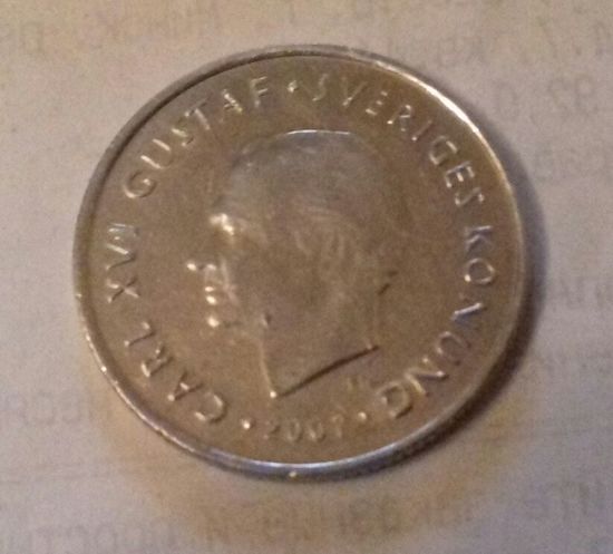 1 крона, Швеция 2007 г.