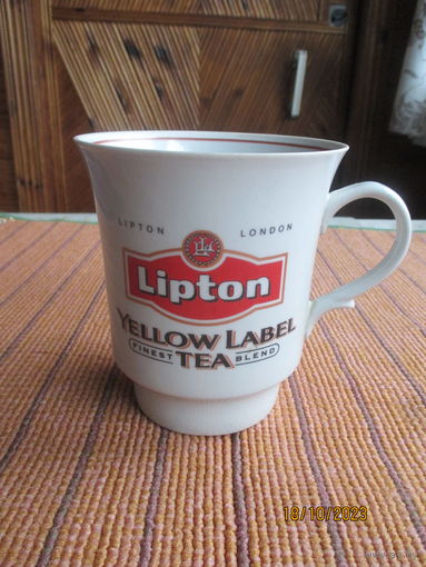 Большая коллекционная кружка LIPTON. Редчайшая разновидность в белом цвете!