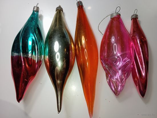 Ёлочная игрушка - Сосульки  , СССР .