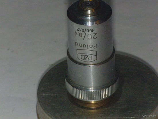 Объектив микроскопа PZO 20/0,4 (160/0,17) Poland
