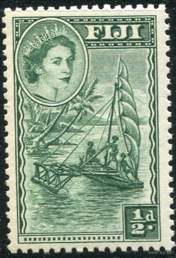 Фиджи 1954 ** Каноэ марка из серии Британские колонии
