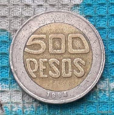Колумбия 500 песо 1994 года. Дерево.