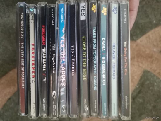 11pcs audio CDs rock Albums foreigner, yes 10р за диск