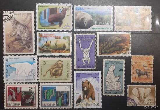 Сборный лот. Фауна. 15 марок (723)