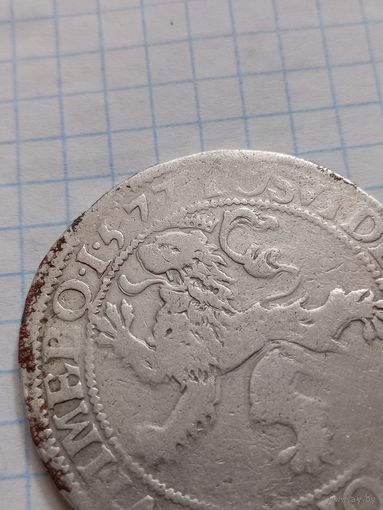 Крайне редкий лёвендальдер 1577 года. Корона на голове льва и нет указания провинции!!!