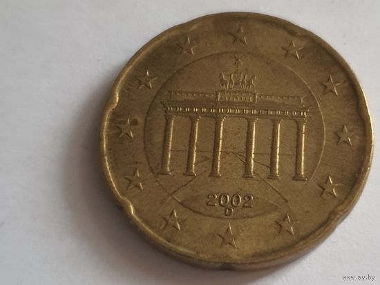 Германия 2002D 20 евроцентов