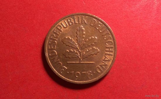 2 пфеннига 1978 F. Германия. Не плохая!