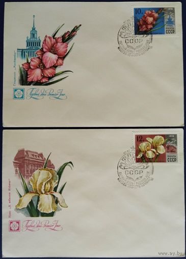 КПД. Цветы. 2 шт. 1978 г.
