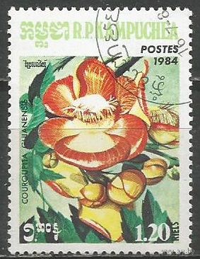 Кампучия. Цветы. Курупита гвинейская. 1984г. Mi#595.