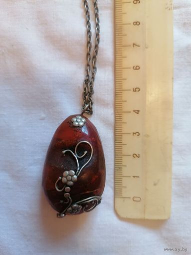 Кулон СССР янтарь