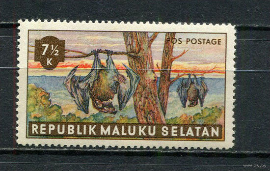 Малуку Селатан - 1953 - Фауна. Летучая лисица 7 1/2к - 1 марка. MNH.  (Лот 36HT)-TG3P15