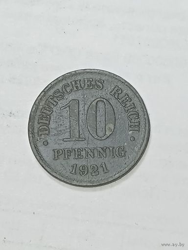Германия  10 пфеннигов 1921 года .